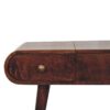 Dressing Table With Foldable Mirror - Walnut - Image 8
