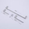 Modern Wall Mounted Bathroom Hardware Set With Robe Hook, Towel Rail, And Tissue Paper Holder - Brushed Nickel - Image 5