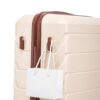 Set 3 Pieces 20" / 24" / 28" Abs Spinner Wheel Luggage, Matching Color, With Combination Lock - Beige - Image 15