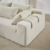 Modern Chenille Upholstered Sectional Sofa Couch Set, Modular L Shaped Sectional Living Room Sofa Set With 6 Pillows, Free Combination - Beige - Image 14