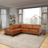 Juno - Sectional Left Waxy Sofa - Cognac - Image 2