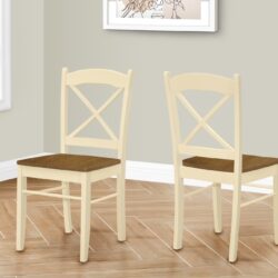 Dining Chair, Side, Dining Room, Transitional (Set of 2) - Cream
