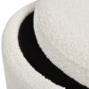 Fuji - Oversized Round Storage Ottoman - Ivory White - Image 6