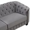 Upholstered Loveseat Sofa With Thick Removable Seat Cushion - Gray - Image 17