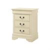 Louis Phillipe - 3 Drawer Nightstand - Beige - Image 2