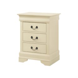Louis Phillipe - 3 Drawer Nightstand - Beige