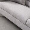 Luxurious And Comfortable Upholstered Sofa With Golden Legs And Pillows For Living Room And Reception Area - Gray - Image 8