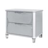 Laura - Nightstand With Sleek Frame And Fronts - Silver - Image 5