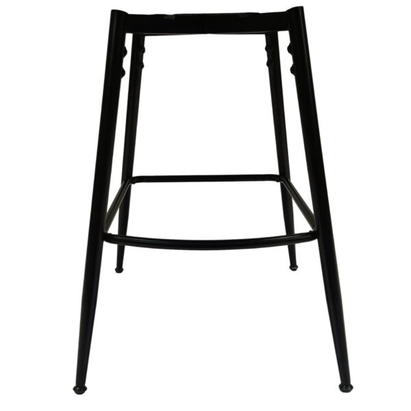 Technical Leather Woven Bar Stool (Set of 2), 360 Swivel Bar Stools With Back And Footrest - Light Brown