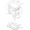 Accent Side Table, Storage, Lamp, Transitional - Taupe - Image 5