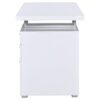 Reversible 3 Drawer Office Computer Desk With Metal Frame - White - Image 9