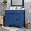 Bathroom Vanity With Sink, Soft Close Doors, Construction - Blue - Image 8