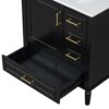 30" Bathroom Vanity Set With Soft Close Doors And Handles - Black - Image 13