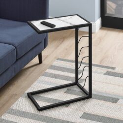 Accent Table, C - Shaped, Versatile Use - White