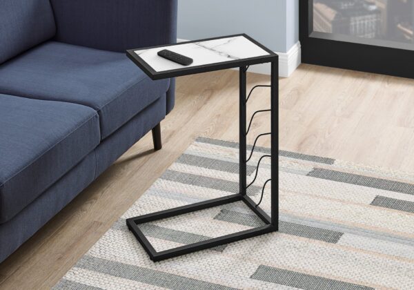 Accent Table, C - Shaped, Versatile Use - White