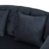 Upholstered Chaise Lounge & Scroll Arms, Turned Legs And 2 Pillows - Charcoal - Image 11