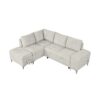 Versatile L Shaped Sofa Bed With Storage, Cup Holders, USB Ports Chenille - Beige - Image 13