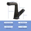 Pull Down Bathroom Sink Faucet With Three Water Modes And Construction - Matte Black - Image 3