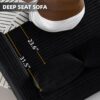 4 Seat Sofa, Convertible Deep Seat Sofa Lounge Chair For Living Room - Black - Image 13
