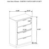 4 Drawer Bedroom Chest With Furniture - Black / Gold - Image 3