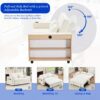 Pull Out Sofa Bed Convertible Couch Loveseat Sofa Modern Sleeper Sofa With Adjustable Backrest For Living Room - Beige - Image 5