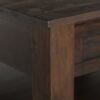 Monroe - Square Coffee Table - Distressed Charcoal Brown - Image 5