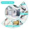 Smart LED Bathroom Faucet, Digital Temperature Display, Pull Down Sprayer - Chrome - Image 6