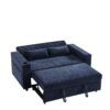 Pull Out Sofa Bed Convertible Couch Loveseat Sofa Modern Sleeper Sofa With Adjustable Backrest For Living Room - Blue - Image 18
