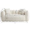 Cozy Beanbag Chair With High Resilience Foam Core For 2 - Beige - Image 3
