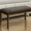 Bench, Rectangular, Upholstered, Dining Room, Entryway, Versatile Use - Brown - Image 9