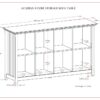 Acadian - 8 Cube Storage Sofa Table - Black - Image 11