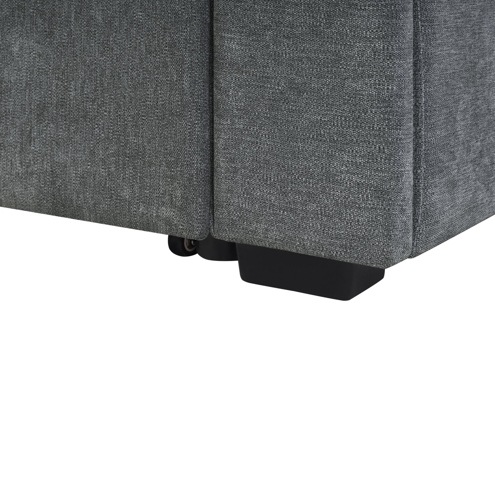 Convertible Sectional Sofa Bed Shaped Sofa With Dual Pull Out Sleepers, Flip Top Table, USB Ports, Cup Holder & Storage - Dark Gray - Image 12