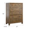 Lisque - 5 Drawer Chest - Brown - Image 5