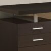 Computer Desk Left Right Set-Up Storage Drawers For Home Office - Espresso - Image 2