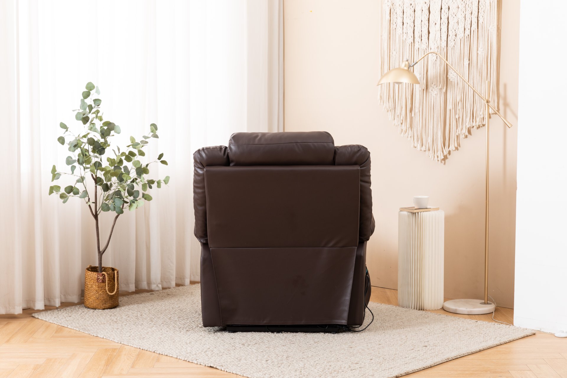 Electric Power Massage Recliner Chair - Dark Brown - Image 21