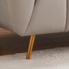 Lamattina - Genuine Italian Leather Channel Tufted Sofa - Beige / Light Gray - Image 11