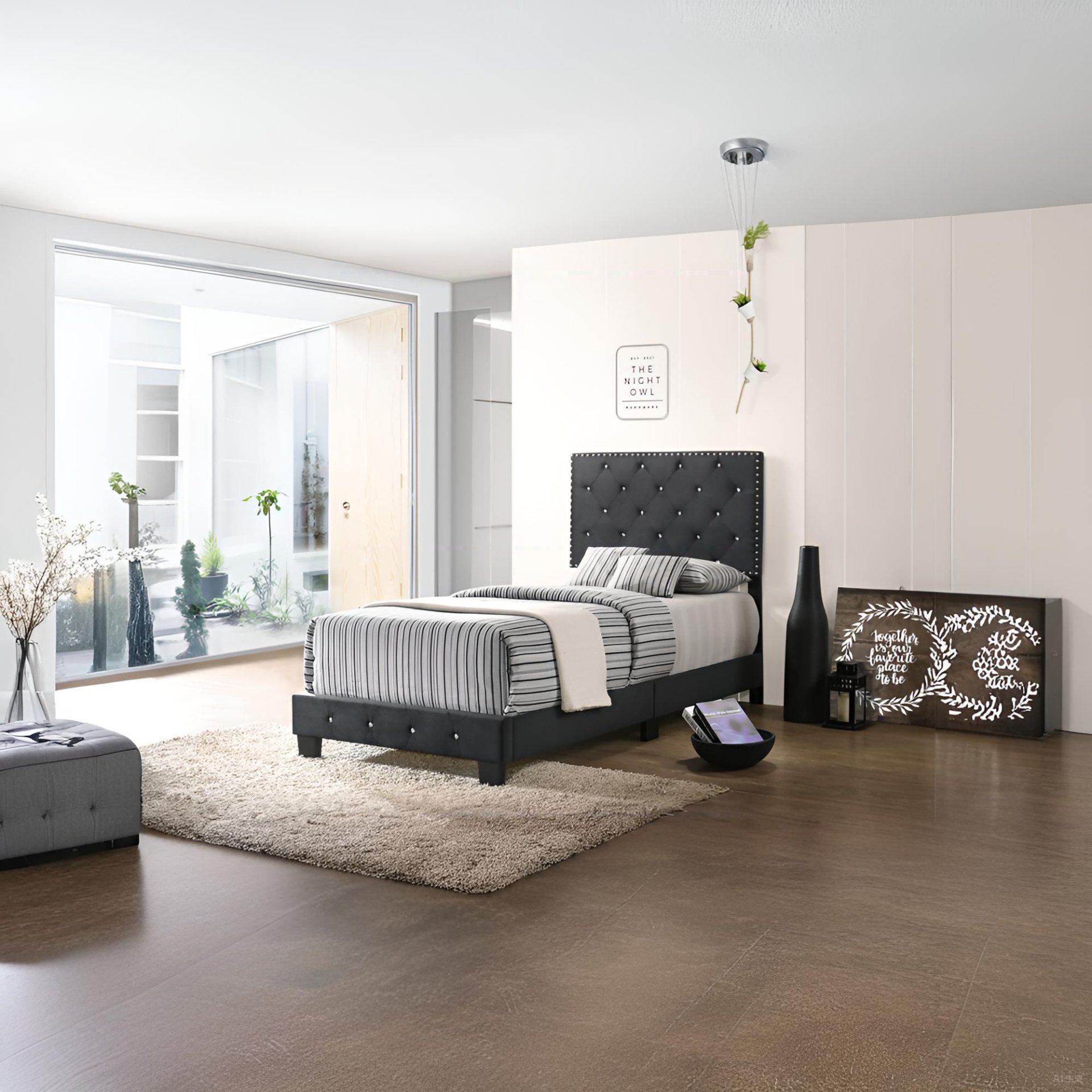 Suffolk - Twin Bed - Black - Image 2