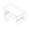 Table, Rectangular, Contemporary And Modern - Gray - Image 4
