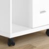 Office, File Cabinet, Printer Cart, Rolling File Cabinet, Mobile, Storage, Contemporary & Modern - White - Image 9