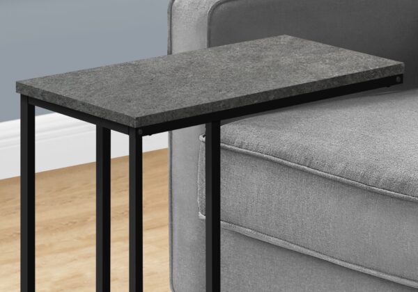 Accent Table, C - Shaped Contemporary Stylish - Gray