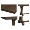 Rectangle Extension Dining Table - Brown - Image 8