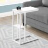 Accent Table, C - Shaped Contemporary - White - Image 10