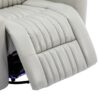 270 Degree Power Swivel Recliner, Home Theater Seating With LED Light Strip, Cup Holder, 360 Degree Swivel Tray Table, And Cell Phone Holder Chair - Gray - Image 25