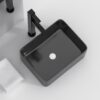 Modern Ceramic Rectangular Vessel Bathroom Sink, Stylish And Easy To Maintain - Black - Image 7