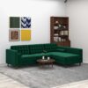 Christian - Sectional Sofa Right Facing - Green - Image 5