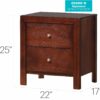 Elegantly Designed Nightstand - Cherry - Image 4