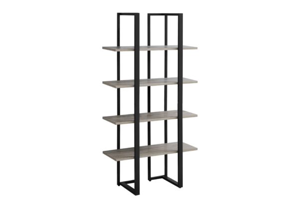 Bookshelf, Bookcase, Etagere, 4 Tier, Office, Contemporary & Modern - Taupe