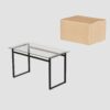 Modern Minimalist Rectangular Glass Dining Table For 4 - 6 With Tempered Glass Tabletop And Metal Legs - Transparent - Image 7