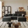 Modular Sectional Couches With Deep Seat For Living Room - Gray - Image 4