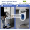 Smart Toilet Bidet Combo With Foot Sensor Open Cover / Seat, Self Cleaning Nozzle, LED Display, Three Level Heated Seat / Airflow, Night Light, Knob Control, Soft Close, Auto Flush, With Remote Control - Gloss White - Image 10